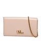 Chloé Leather Iconic Flap Wallet on Chain