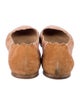 Chloé Suede Scalloped Accent Ballet Flats