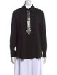 Chloé Silk Long Sleeve Button-Up Top