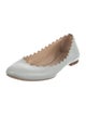 Chloé Leather Scalloped Accent Ballet Flats