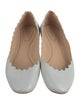 Chloé Leather Scalloped Accent Ballet Flats