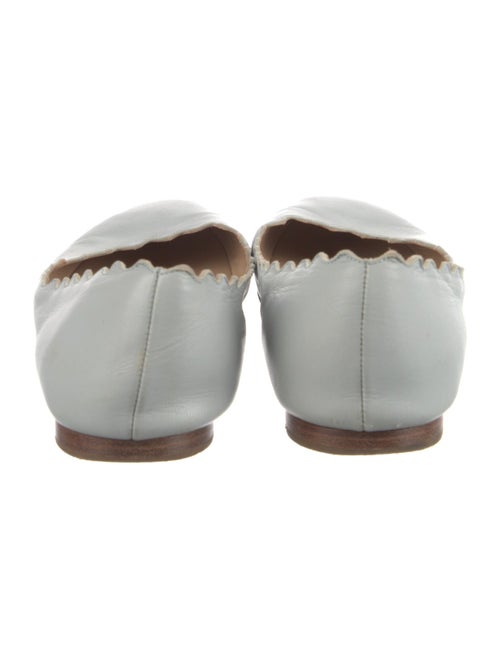 Chloé Leather Scalloped Accent Ballet Flats