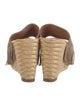 Chloé Suede Fringe Trim Accent Slides