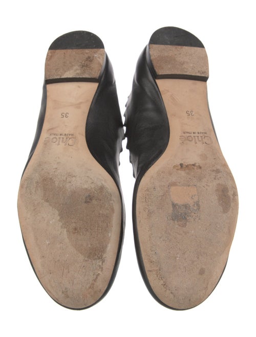 Chloé Leather Scalloped Accent Ballet Flats