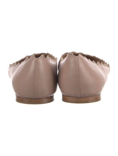 Chloé Leather Scalloped Accent Ballet Flats