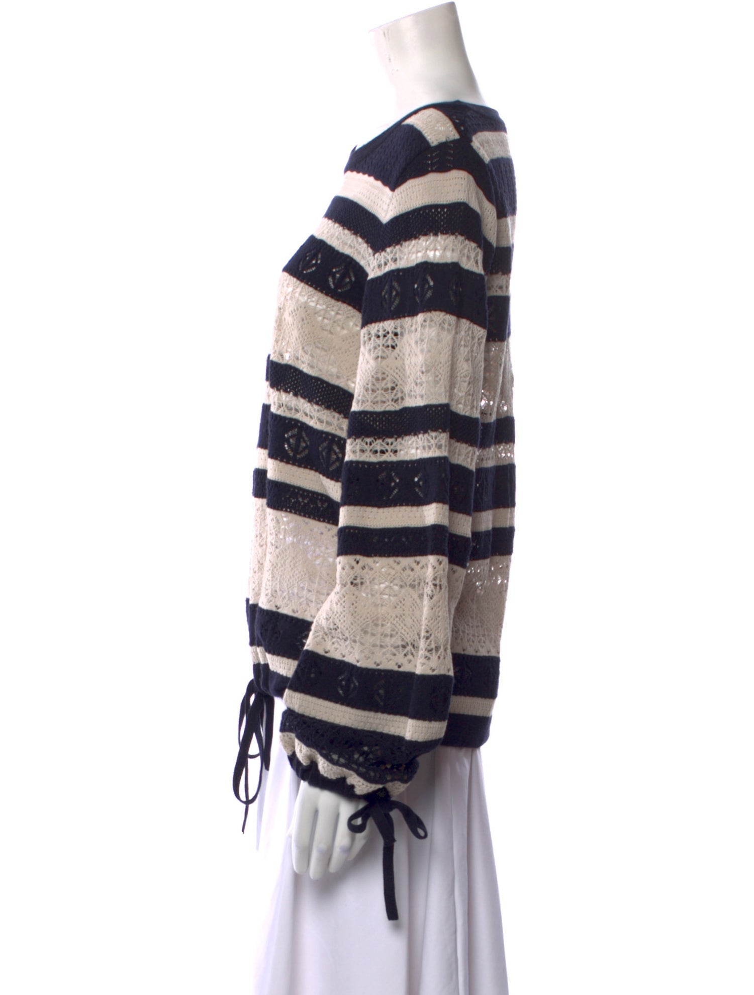 Chloé Striped Scoop Neck Sweater