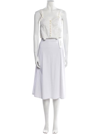 Chloé Square Neckline Sleeveless Crop Top