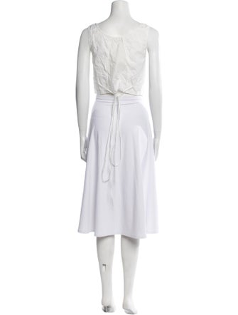 Chloé Square Neckline Sleeveless Crop Top