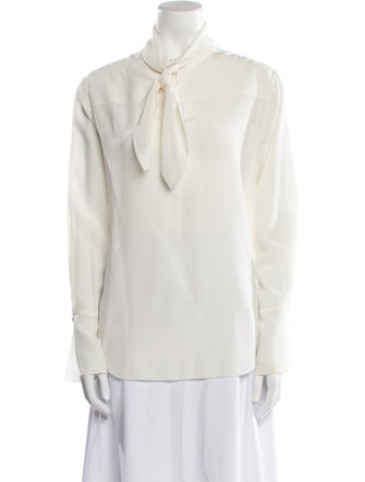 Chloé Silk Tie Neck Blouse