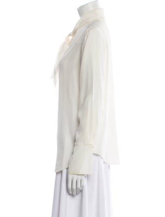 Chloé Silk Tie Neck Blouse