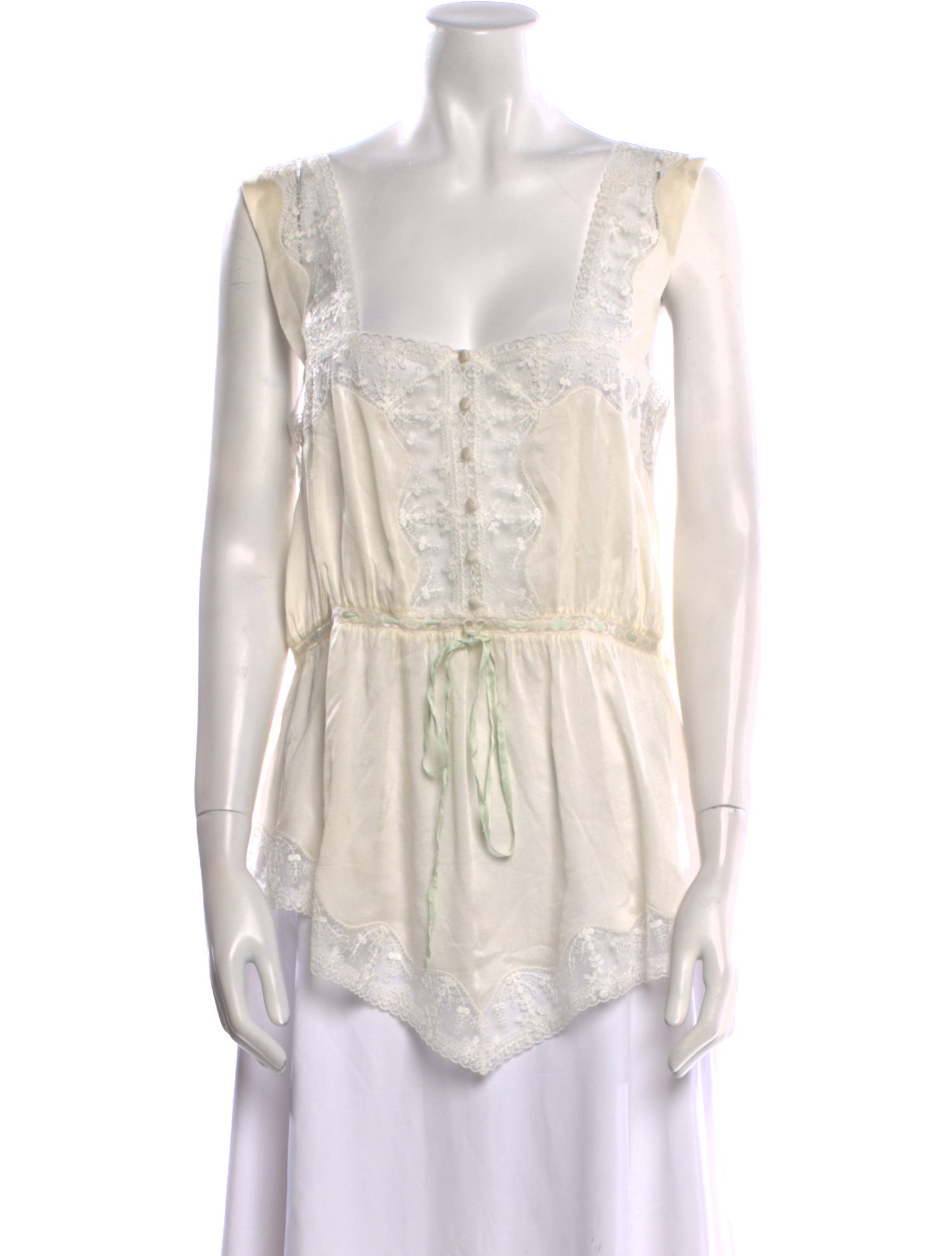 Chloé Silk Square Neckline Blouse