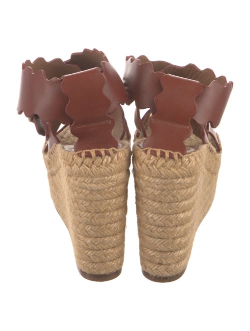 Chloé Leather Scalloped Accent Espadrilles