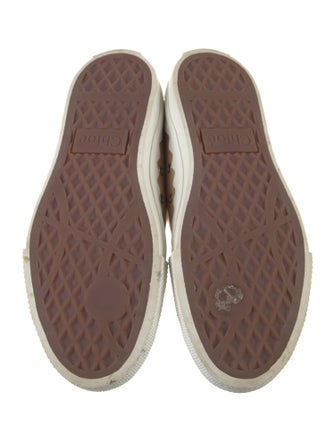 Chloé Suede Scalloped Accent Sneakers