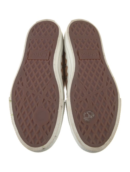 Chloé Suede Scalloped Accent Sneakers