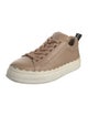 Chloé Leather Scalloped Accent Sneakers