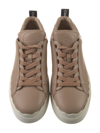 Chloé Leather Scalloped Accent Sneakers