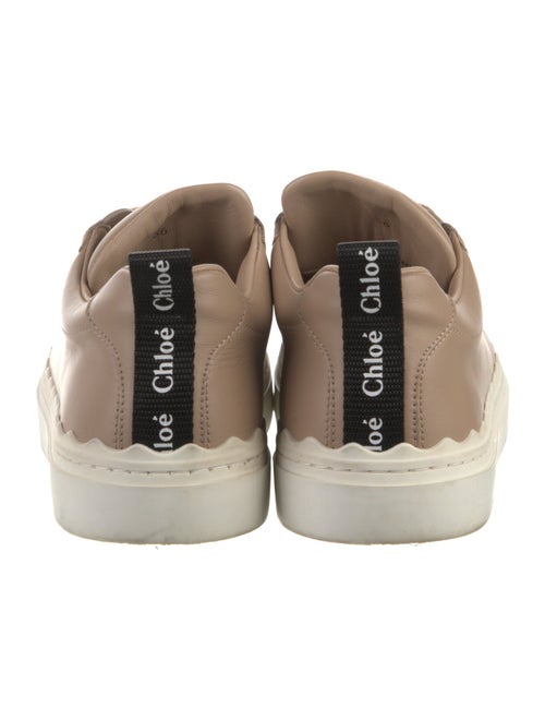 Chloé Leather Scalloped Accent Sneakers