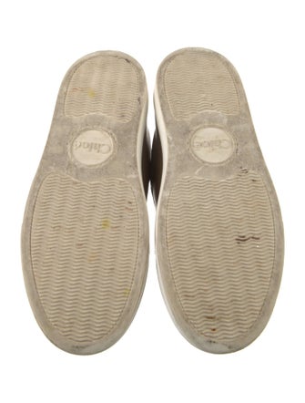 Chloé Leather Scalloped Accent Sneakers