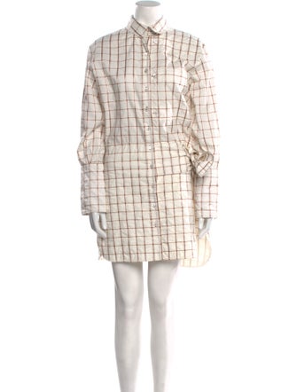 Chloé Plaid Print Mini Dress