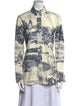 Chloé Printed Long Sleeve Button-Up Top