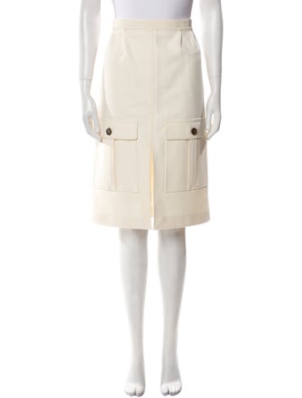 Chloé Pleated Accents Knee-Length Skirt