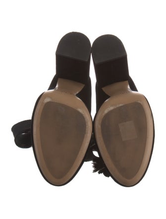 Chloé Velvet Lace-Up Boots