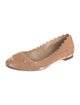 Chloé Velvet Scalloped Accent Ballet Flats