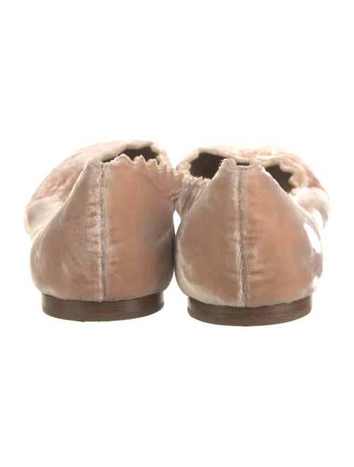 Chloé Velvet Scalloped Accent Ballet Flats