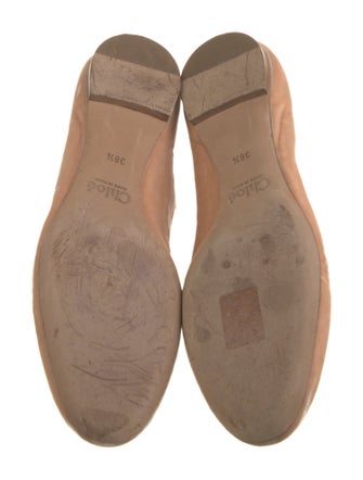 Chloé Velvet Scalloped Accent Ballet Flats