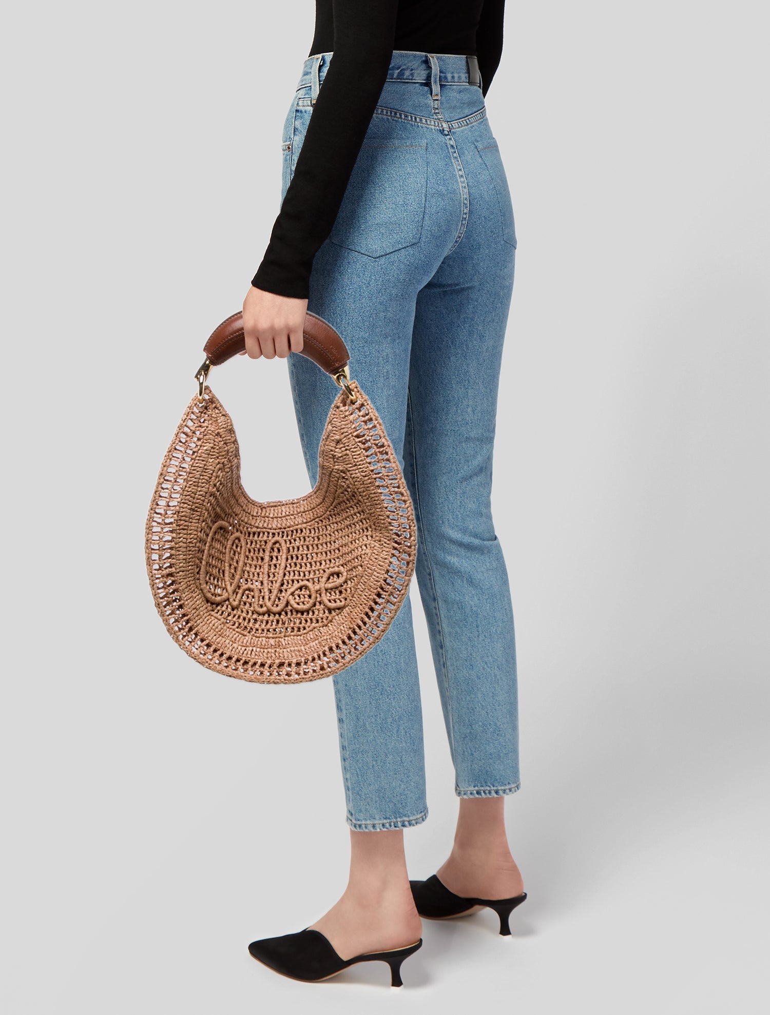 Chloé Raffia Banana Raffia Medium w/ Tags