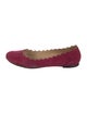Chloé Suede Scalloped Accent Ballet Flats