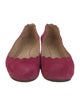 Chloé Suede Scalloped Accent Ballet Flats