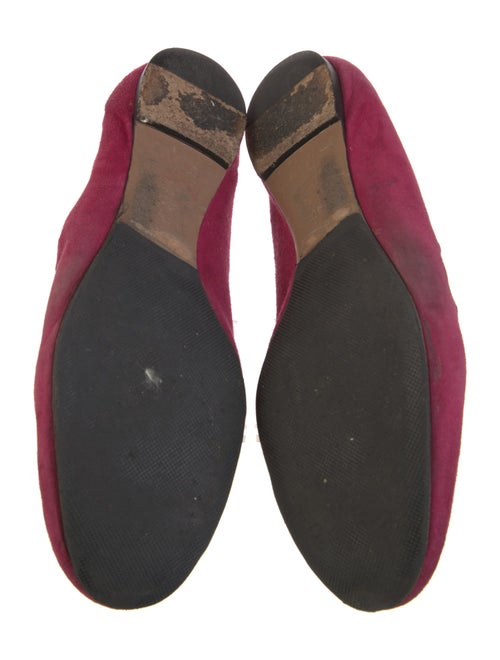 Chloé Suede Scalloped Accent Ballet Flats