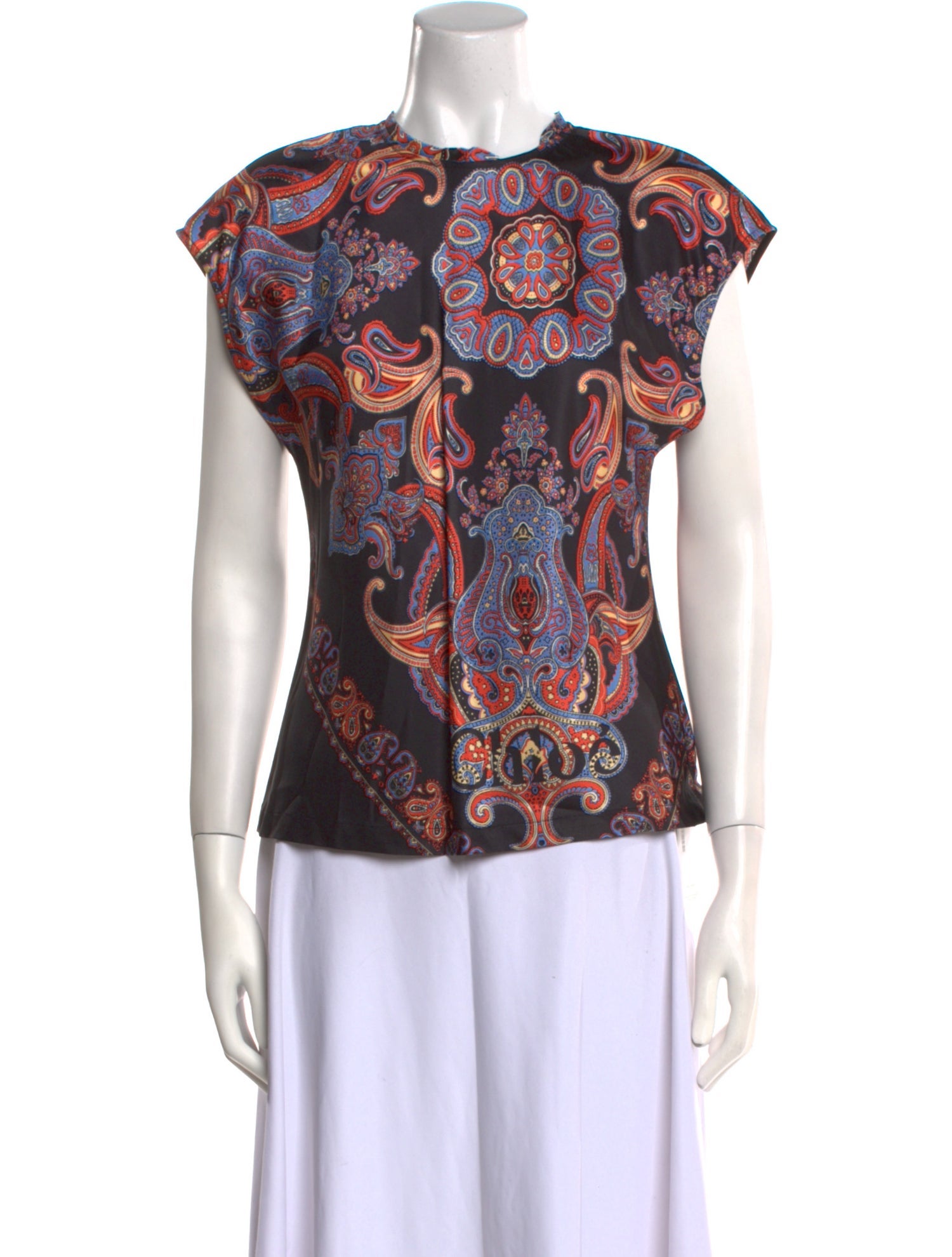 Chloé Paisley Print Crew Neck Blouse