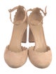 Chloé Suede Scalloped Accent D'Orsay Pumps