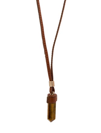 Chloé Leather Jemma Pendant Necklace