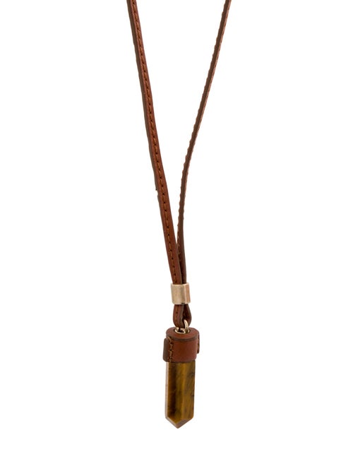 Chloé Leather Jemma Pendant Necklace