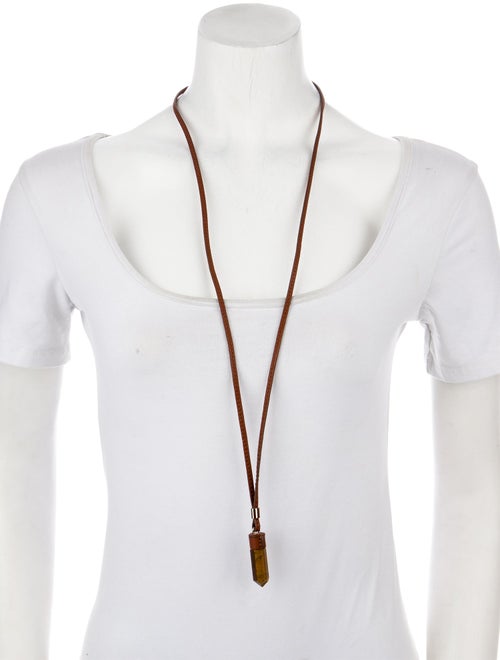 Chloé Leather Jemma Pendant Necklace