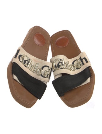 Chloé Printed Embroidered Accent Slides