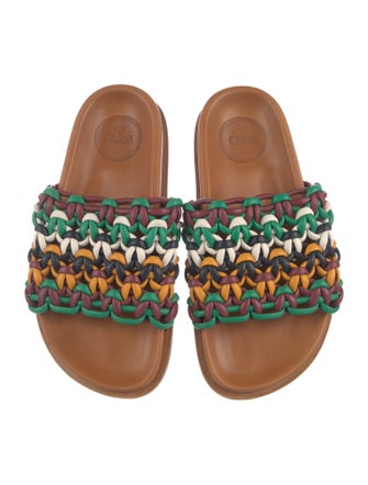 Chloé Leather Patterned Slides