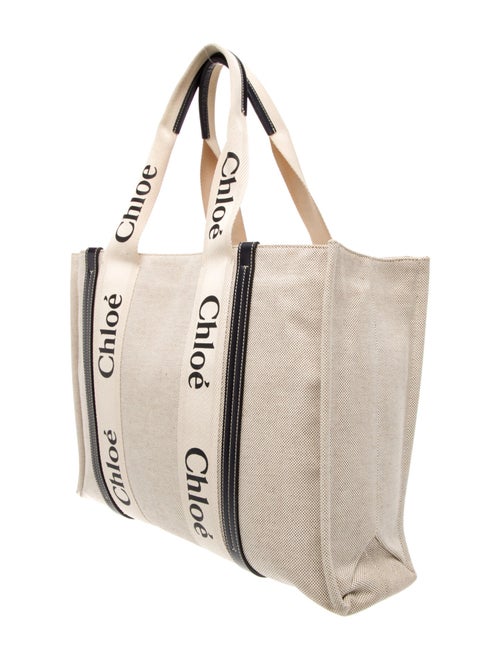 Chloé Canvas Woody Tote Small