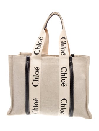 Chloé Canvas Woody Tote Small