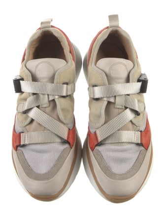 Chloé Mesh Colorblock Pattern Sneakers