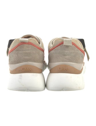 Chloé Mesh Colorblock Pattern Sneakers