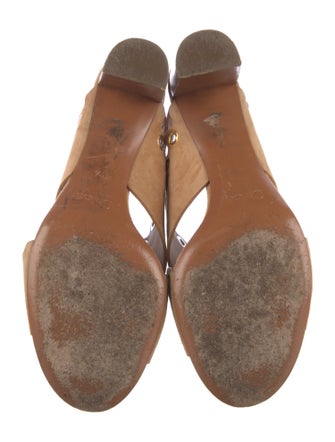 Chloé Suede Scalloped Accent Slingback Sandals