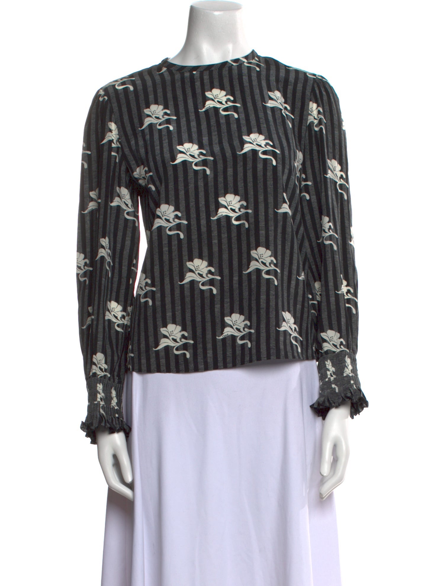 Chloé Silk Floral Print Blouse