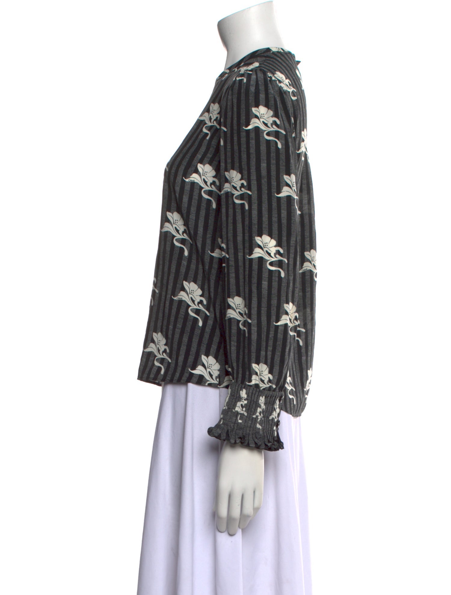 Chloé Silk Floral Print Blouse