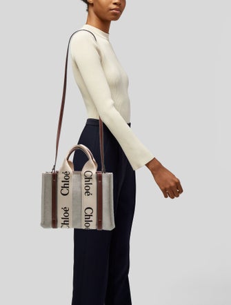 Chloé Canvas Woody Small