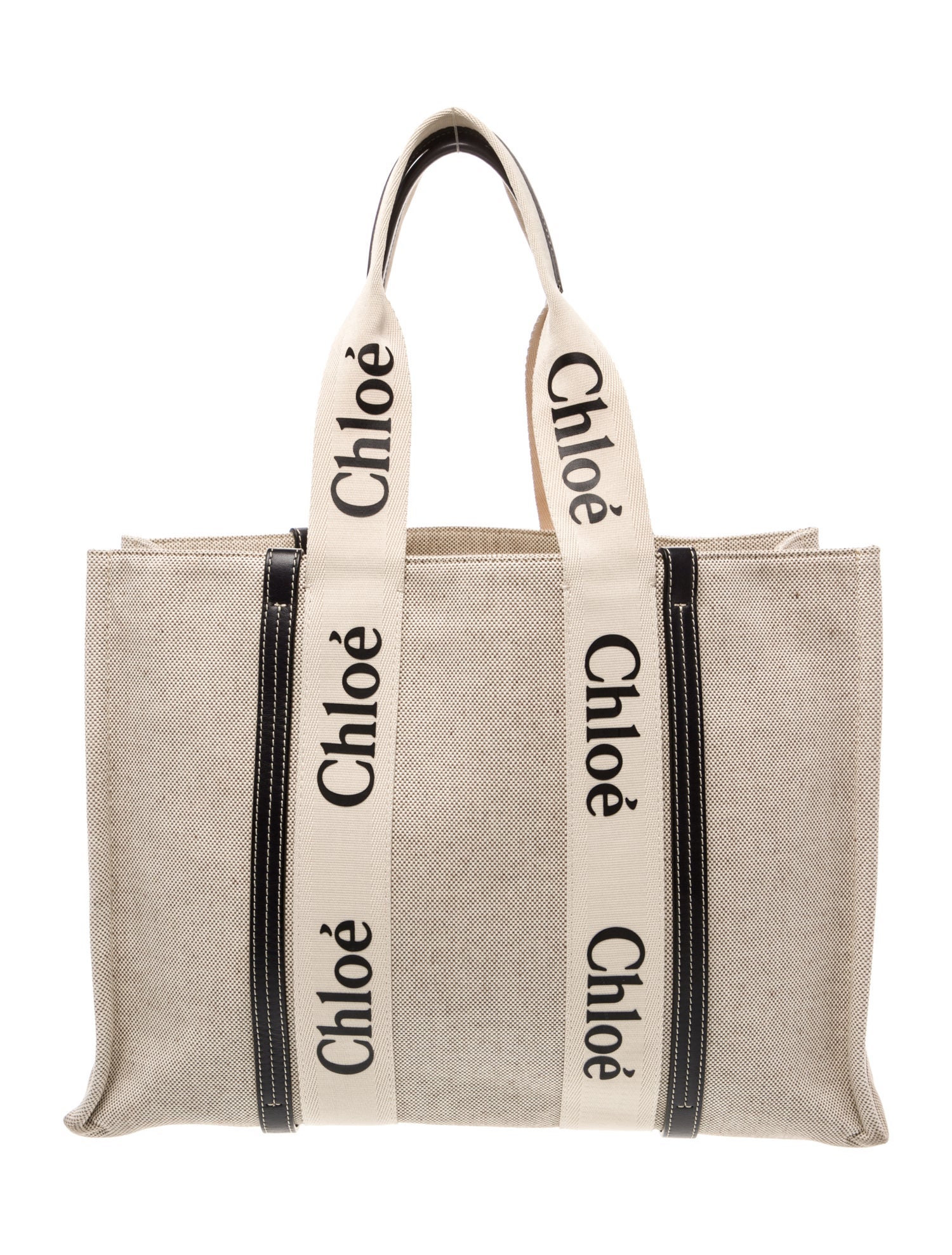 Chloé Canvas chloe woody tote Large