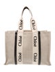 Chloé Canvas chloe woody tote Large